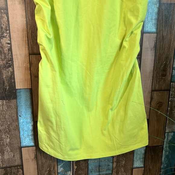 Isabel medium lime green stretch side dress - Picture 7 of 16